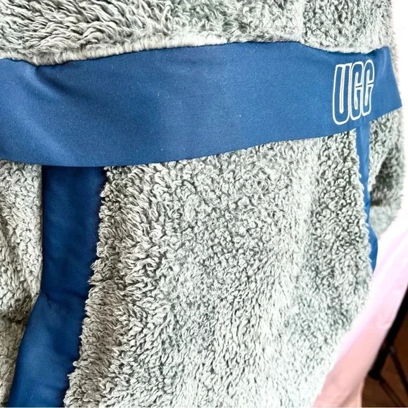 Ugg Gayle Sherpa Half Zip Fleece Jacket Hidden Pocket Green Womens size Small - Picture 5 of 17